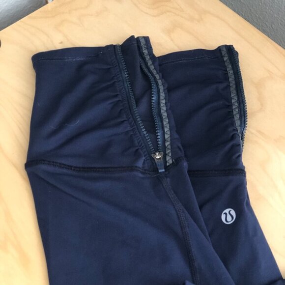Lululemon Cropped Zip Leg Leggings Tights - Picture 4 of 5
